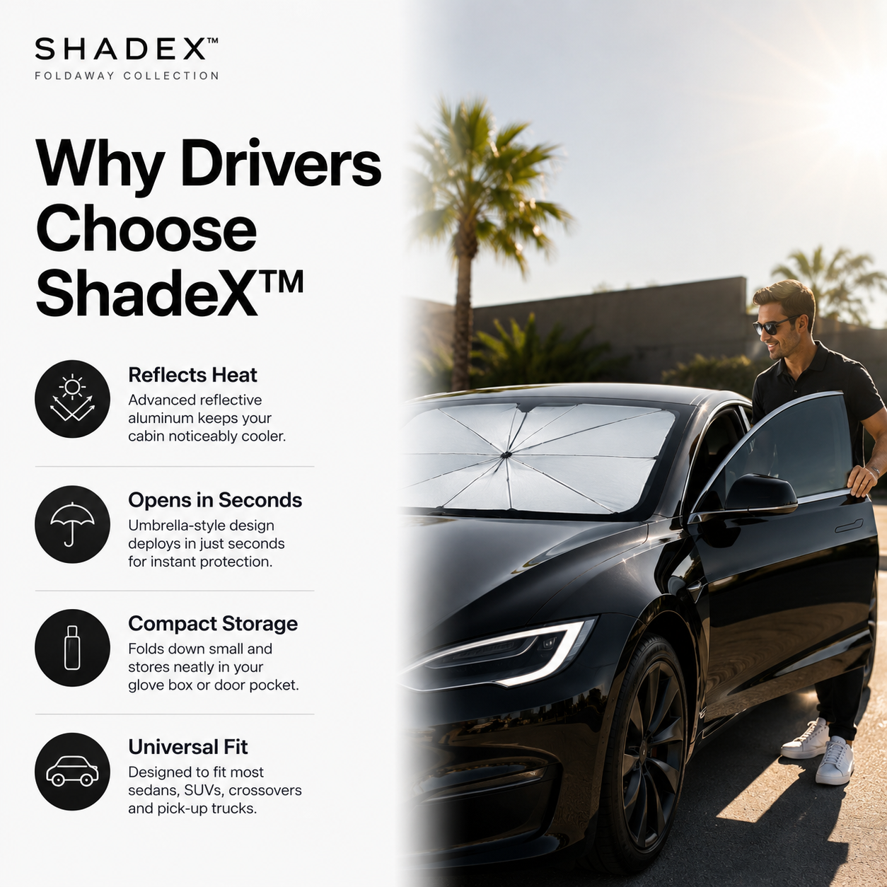 ShadeX - FoldAway Windshield Sunshade