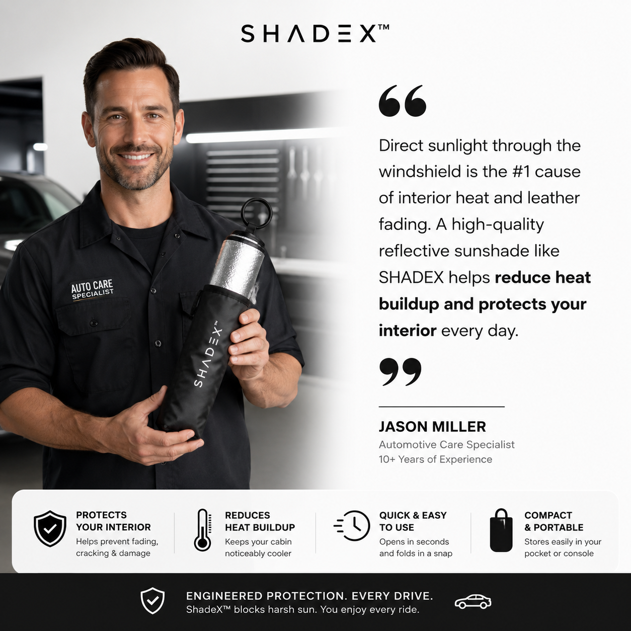 ShadeX - FoldAway Windshield Sunshade